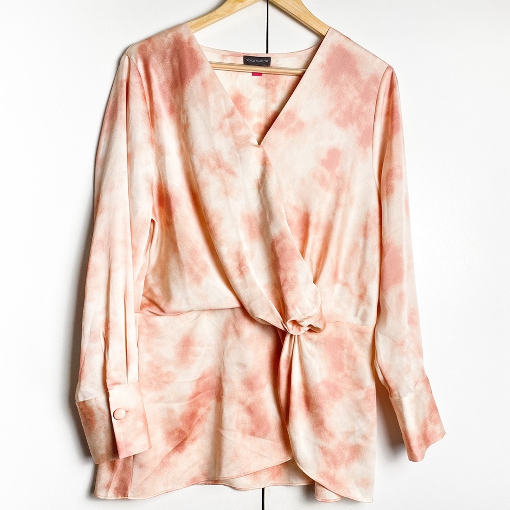 Vince Camuto Blush Pink Tie-Waist Blouse - Picture 2 of 6